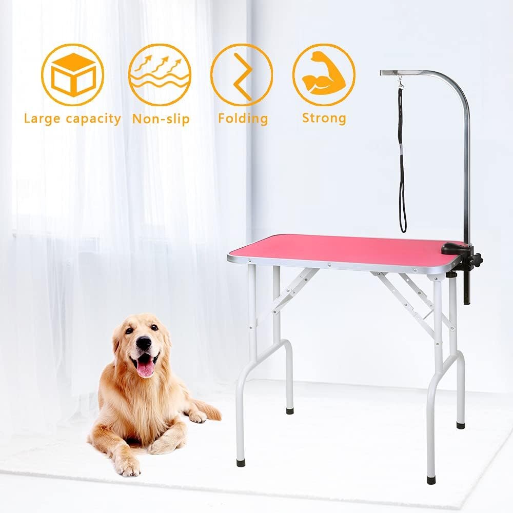 Foldable Pet Grooming Table – Heavy-Duty Iron Frame with Adjustable Arm & Noose for Dogs and Cats - Image 6