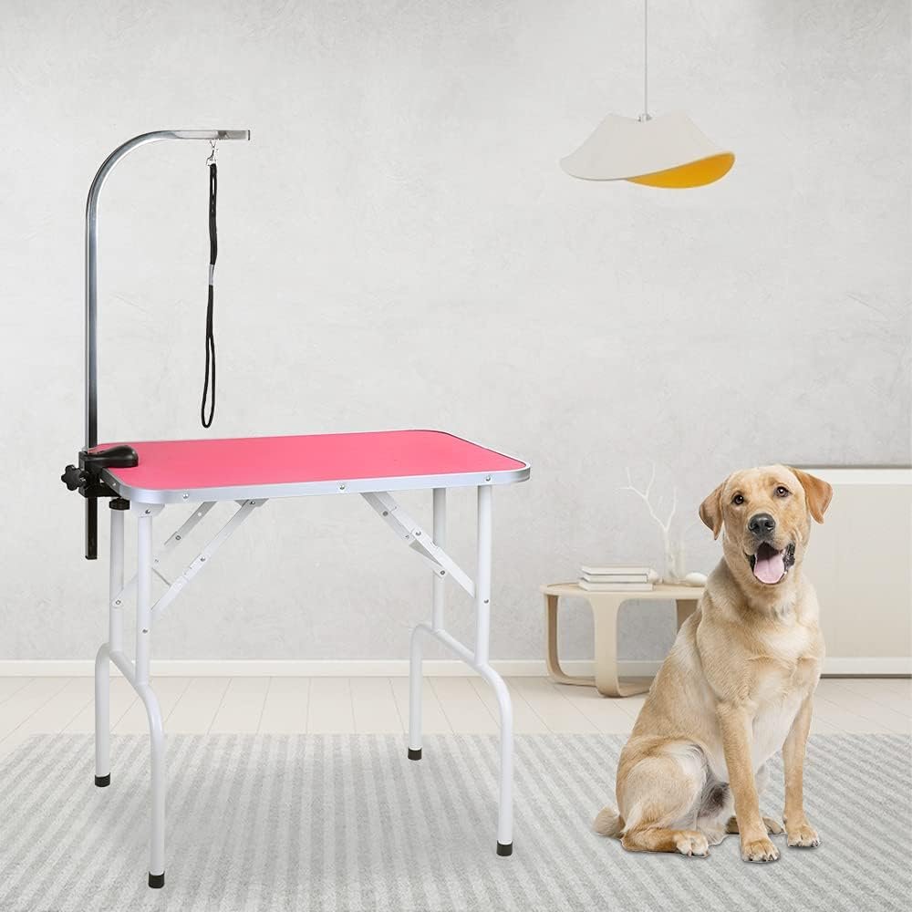 Foldable Pet Grooming Table – Heavy-Duty Iron Frame with Adjustable Arm & Noose for Dogs and Cats - Image 7